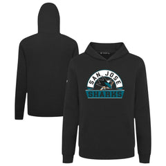 NHL San Jose Sharks Levelwear Youth Podium Banner Arch Pullover Hoodie - Black