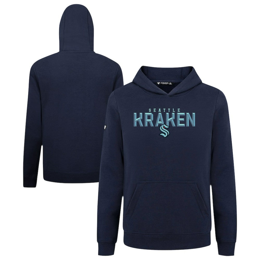 NHL Seattle Kraken Levelwear Youth Podium Carve Pullover Hoodie - Navy