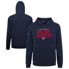 NHL Columbus Blue Jackets Levelwear Youth Podium Carve Pullover Hoodie - Navy