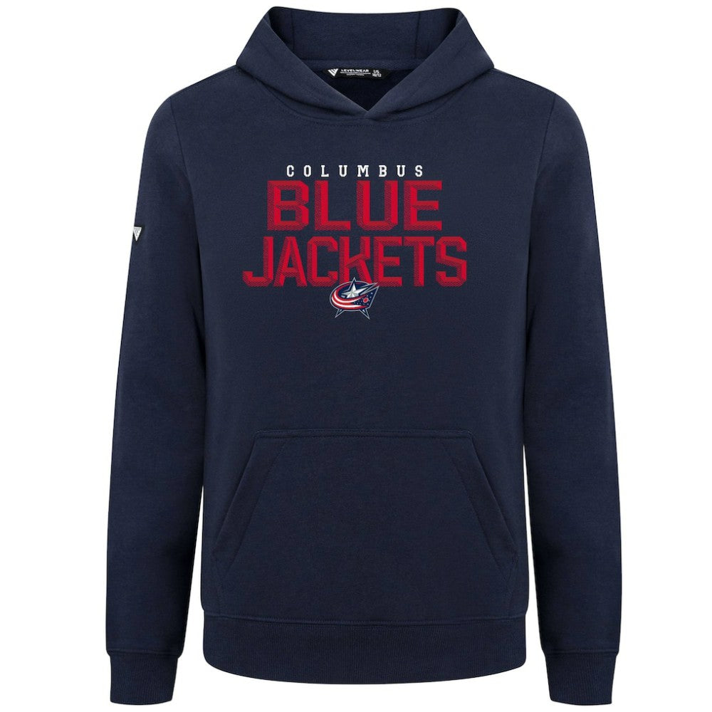 NHL Columbus Blue Jackets Levelwear Youth Podium Carve Pullover Hoodie - Navy