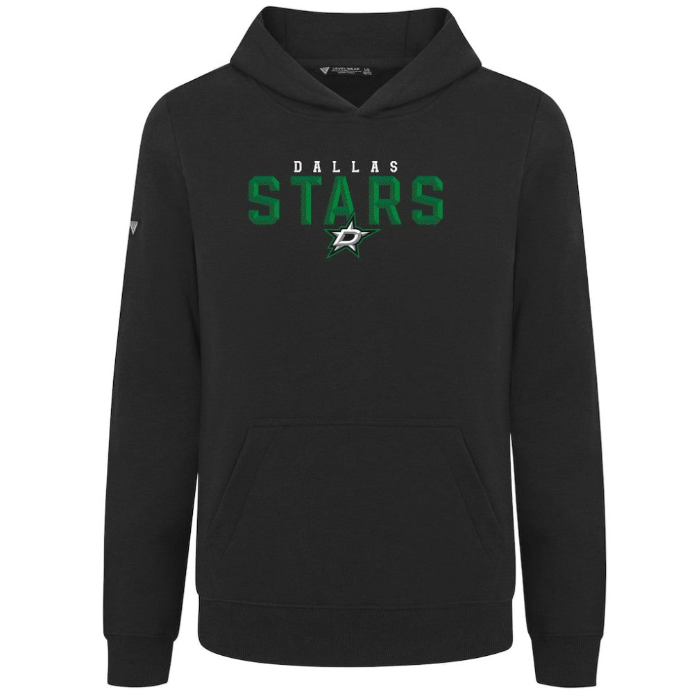 NHL Dallas Stars Levelwear Youth Podium Carve Pullover Hoodie - Black