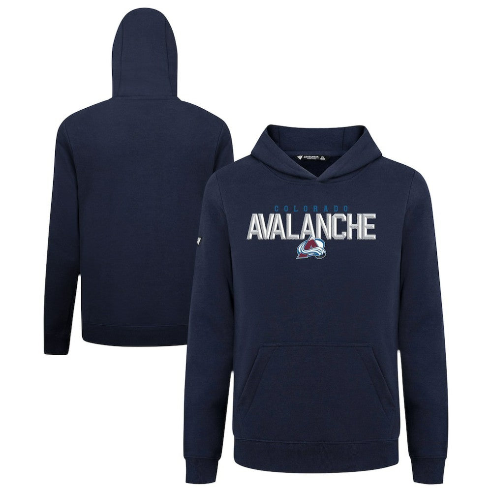 NHL Colorado Avalanche Levelwear Youth Podium Carve Pullover Hoodie - Navy