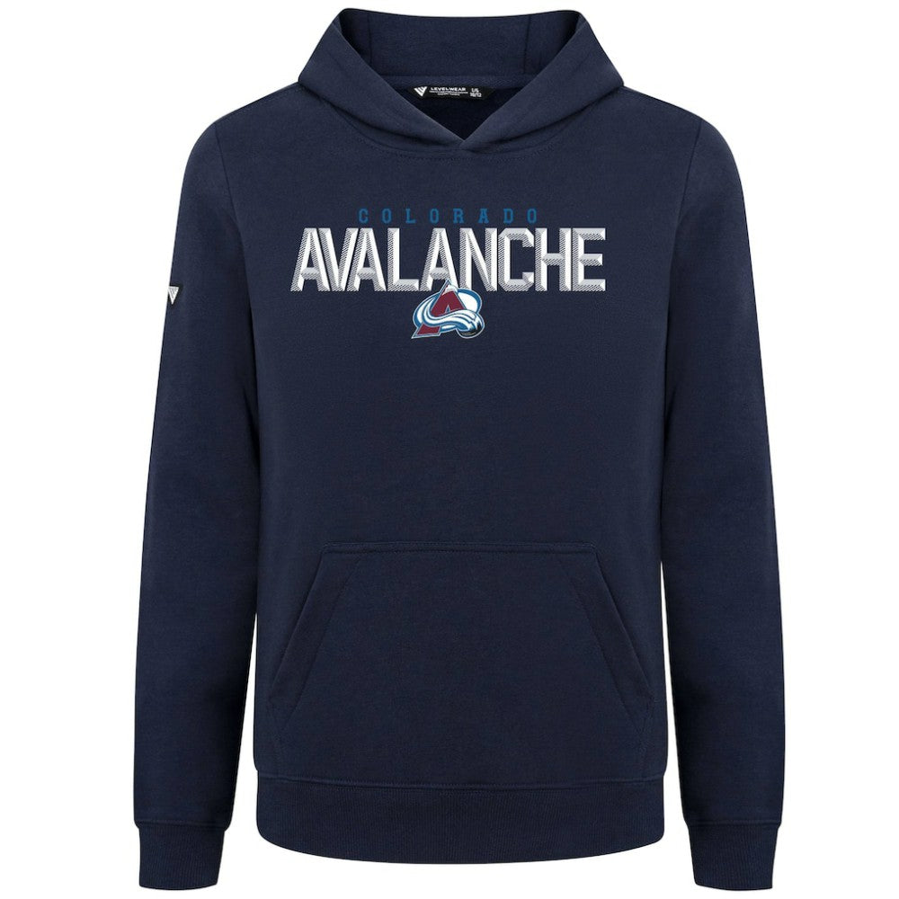 NHL Colorado Avalanche Levelwear Youth Podium Carve Pullover Hoodie - Navy