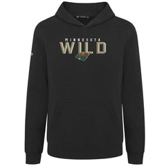 NHL Minnesota Wild Levelwear Youth Podium Carve Pullover Hoodie - Black