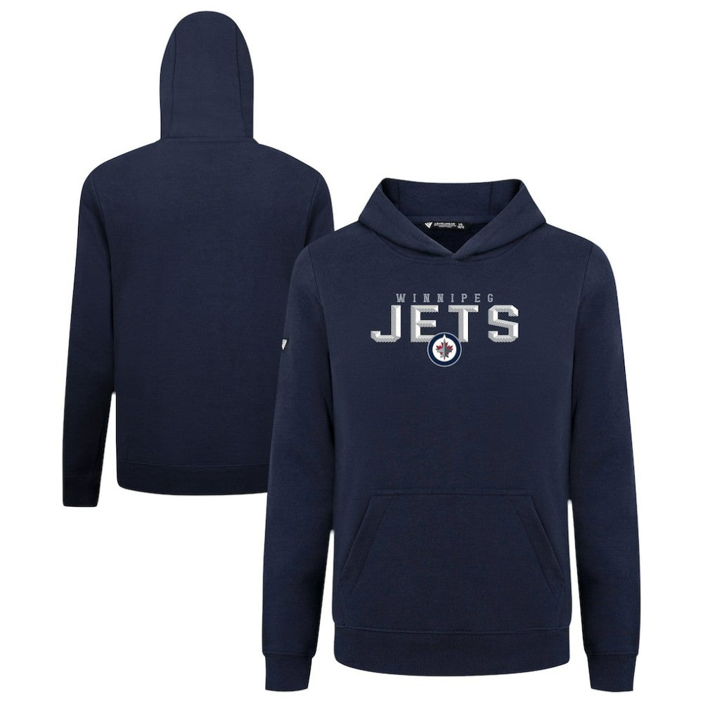 NHL Winnipeg Jets Levelwear Youth Podium Carve Pullover Hoodie - Navy