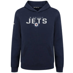 NHL Winnipeg Jets Levelwear Youth Podium Carve Pullover Hoodie - Navy