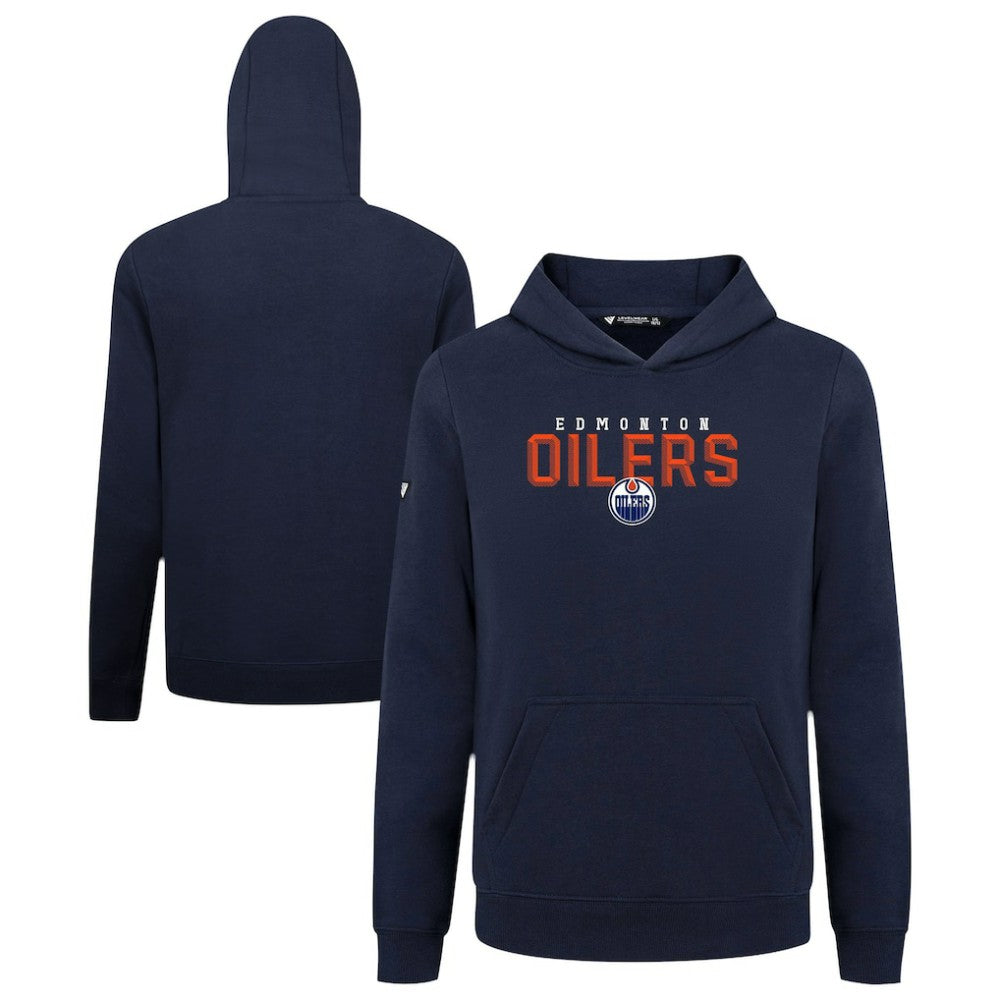 NHL Edmonton Oilers Levelwear Youth Podium Carve Pullover Hoodie - Navy