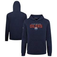 NHL Edmonton Oilers Levelwear Youth Podium Carve Pullover Hoodie - Navy