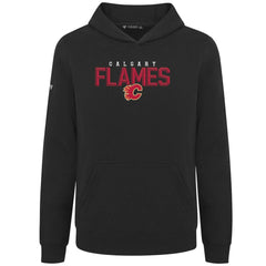 NHL Calgary Flames Levelwear Youth Podium Carve Pullover Hoodie - Black