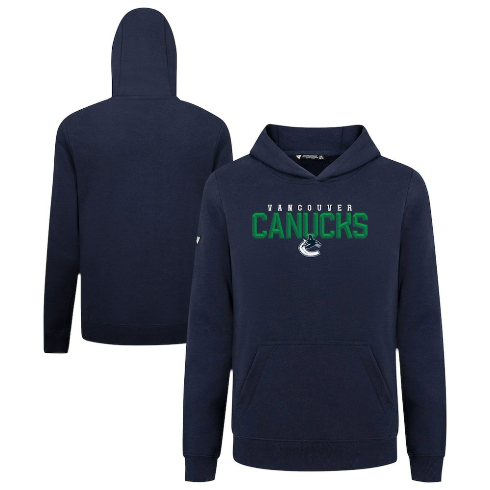 NHL Vancouver Canucks Levelwear Youth Podium Carve Pullover Hoodie - Navy