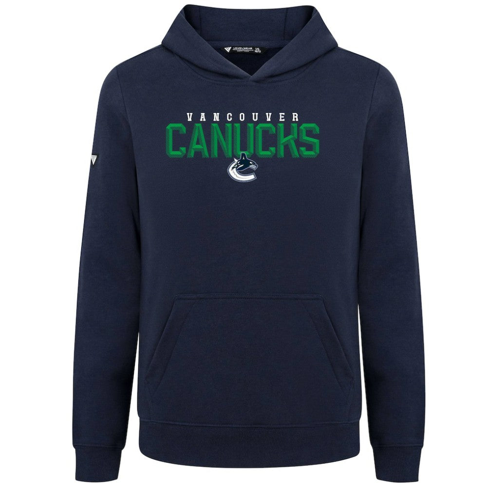 NHL Vancouver Canucks Levelwear Youth Podium Carve Pullover Hoodie - Navy