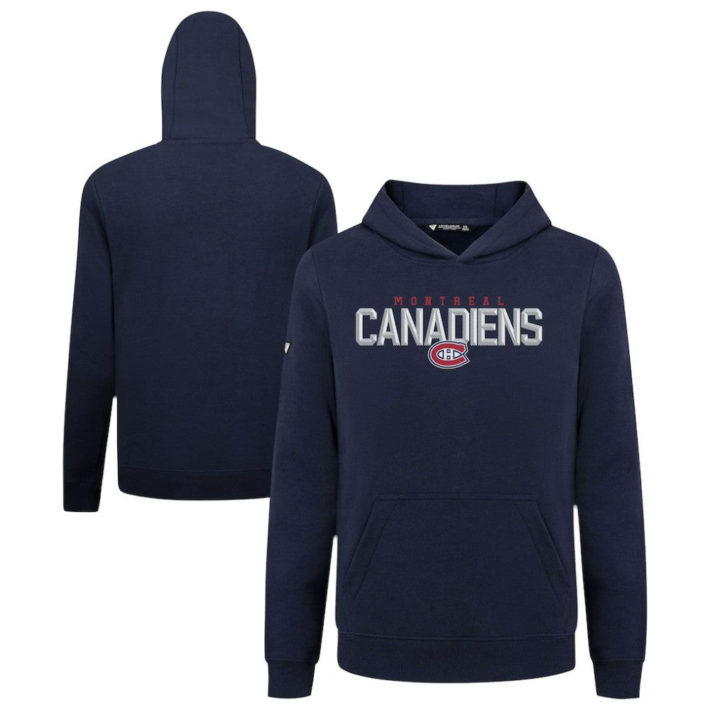 NHL Montreal Canadiens Levelwear Youth Podium Carve Pullover Hoodie - Navy