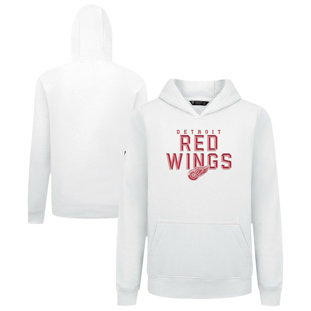 NHL Detroit Red Wings Levelwear Youth Podium Carve Pullover Hoodie - White