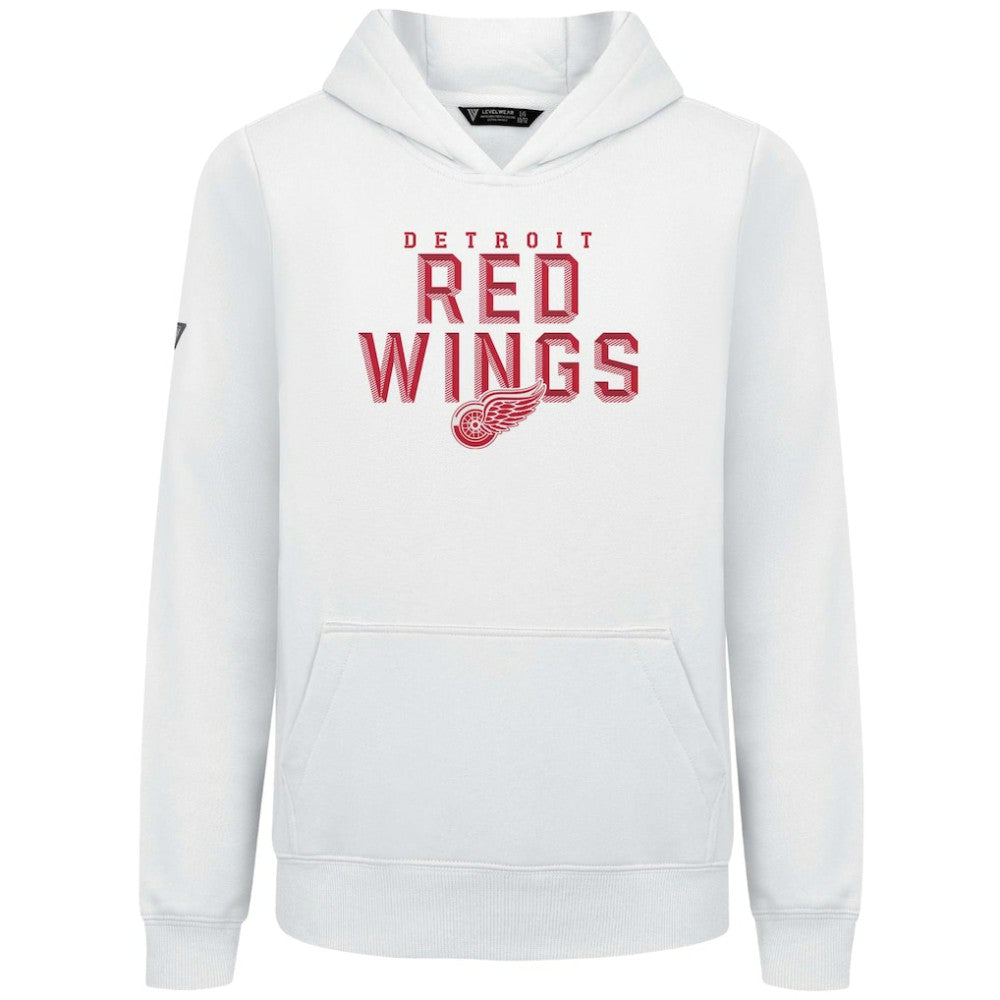 NHL Detroit Red Wings Levelwear Youth Podium Carve Pullover Hoodie - White