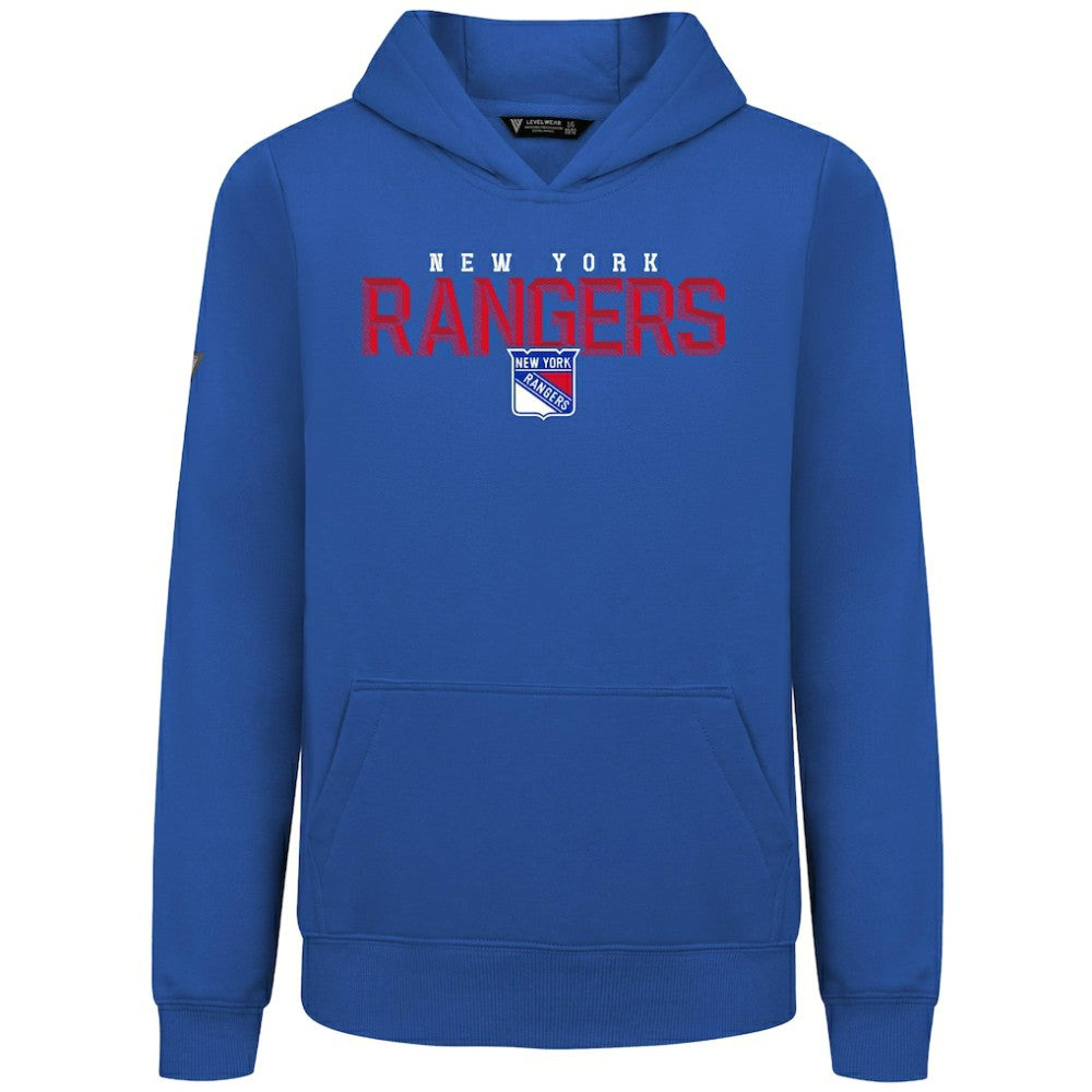 NHL New York Rangers Levelwear Youth Podium Carve Pullover Hoodie - Royal