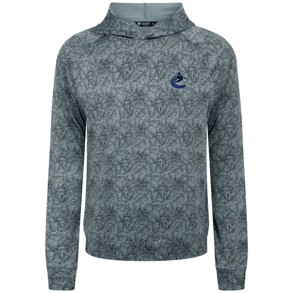 NHL Vancouver Canucks Levelwear Albatross Raglan Pullover Hoodie - Gray
