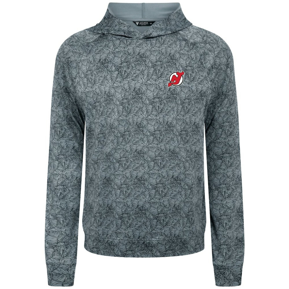 NHL New Jersey Devils Levelwear Albatross Raglan Pullover Hoodie - Gray