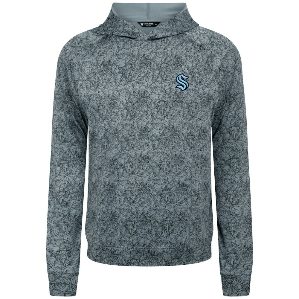 NHL Seattle Kraken Levelwear Albatross Raglan Pullover Hoodie - Gray