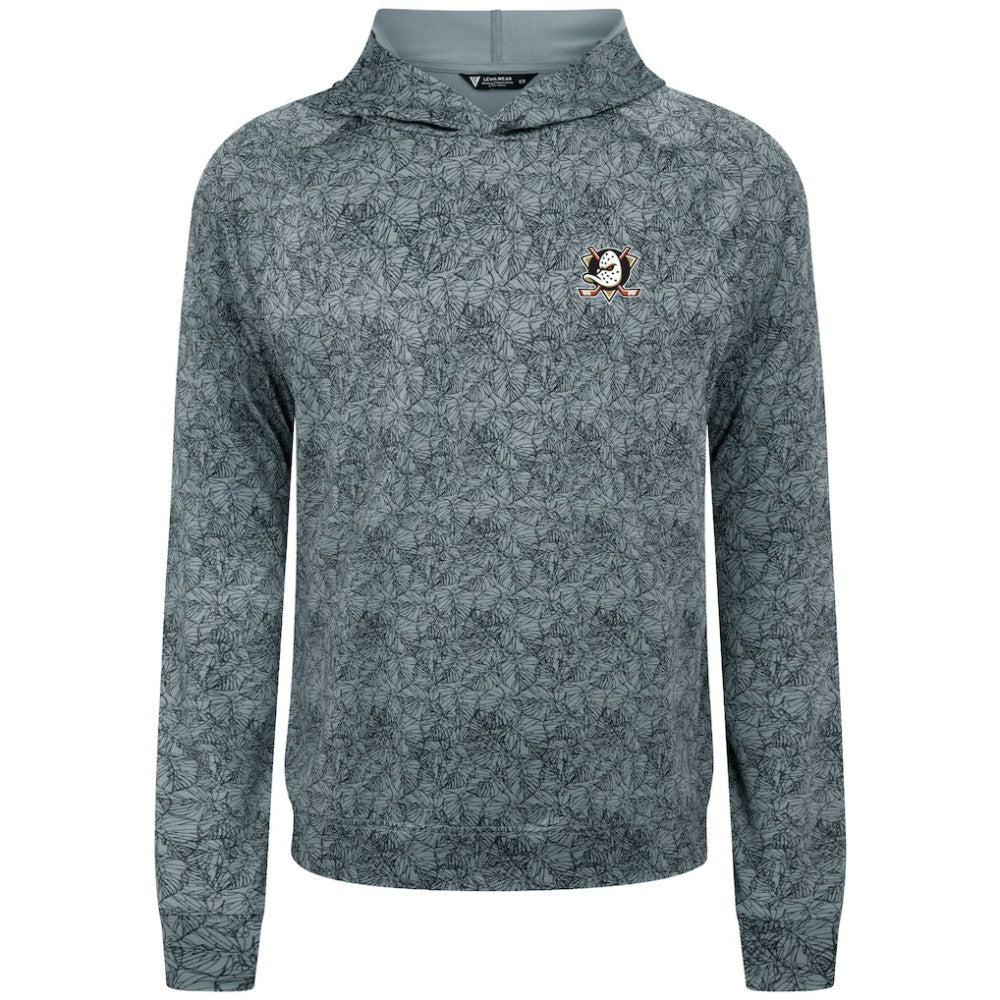 NHL Anaheim Ducks Levelwear Albatross Raglan Pullover Hoodie - Gray