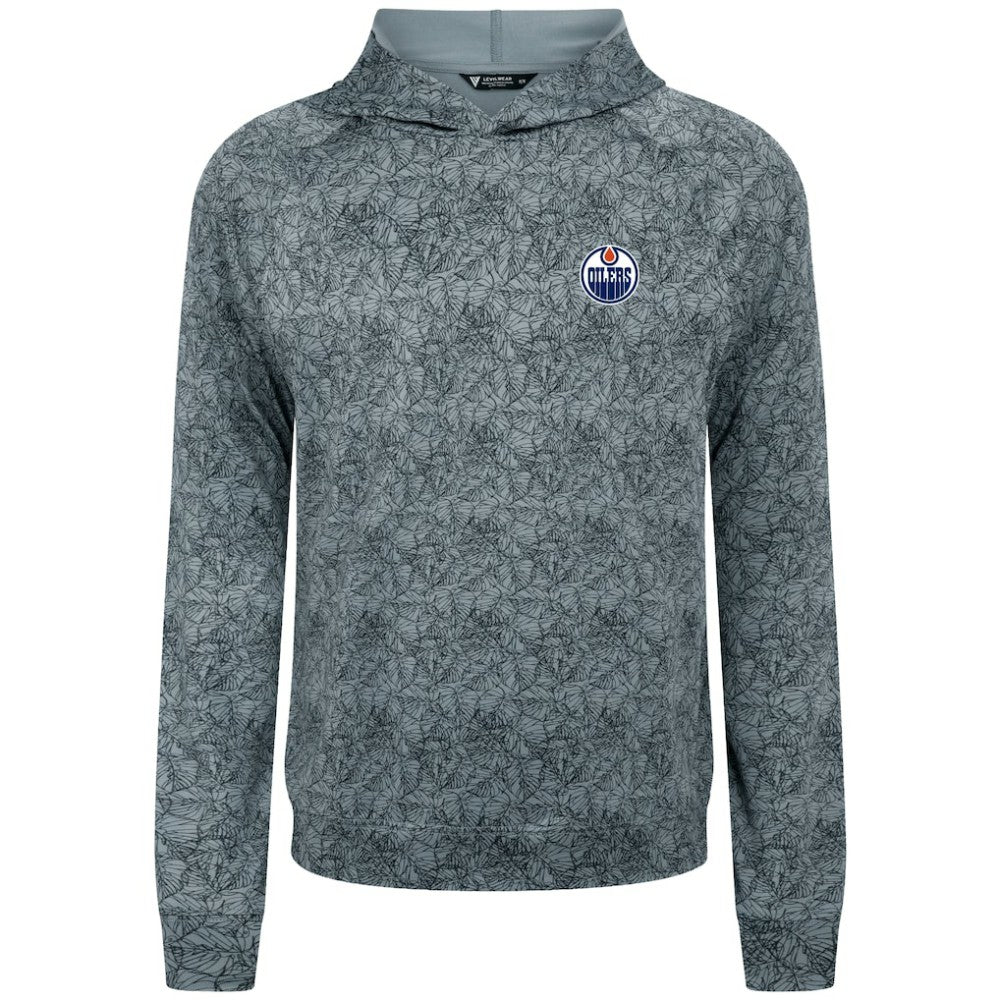 NHL Edmonton Oilers Levelwear Albatross Raglan Pullover Hoodie - Gray