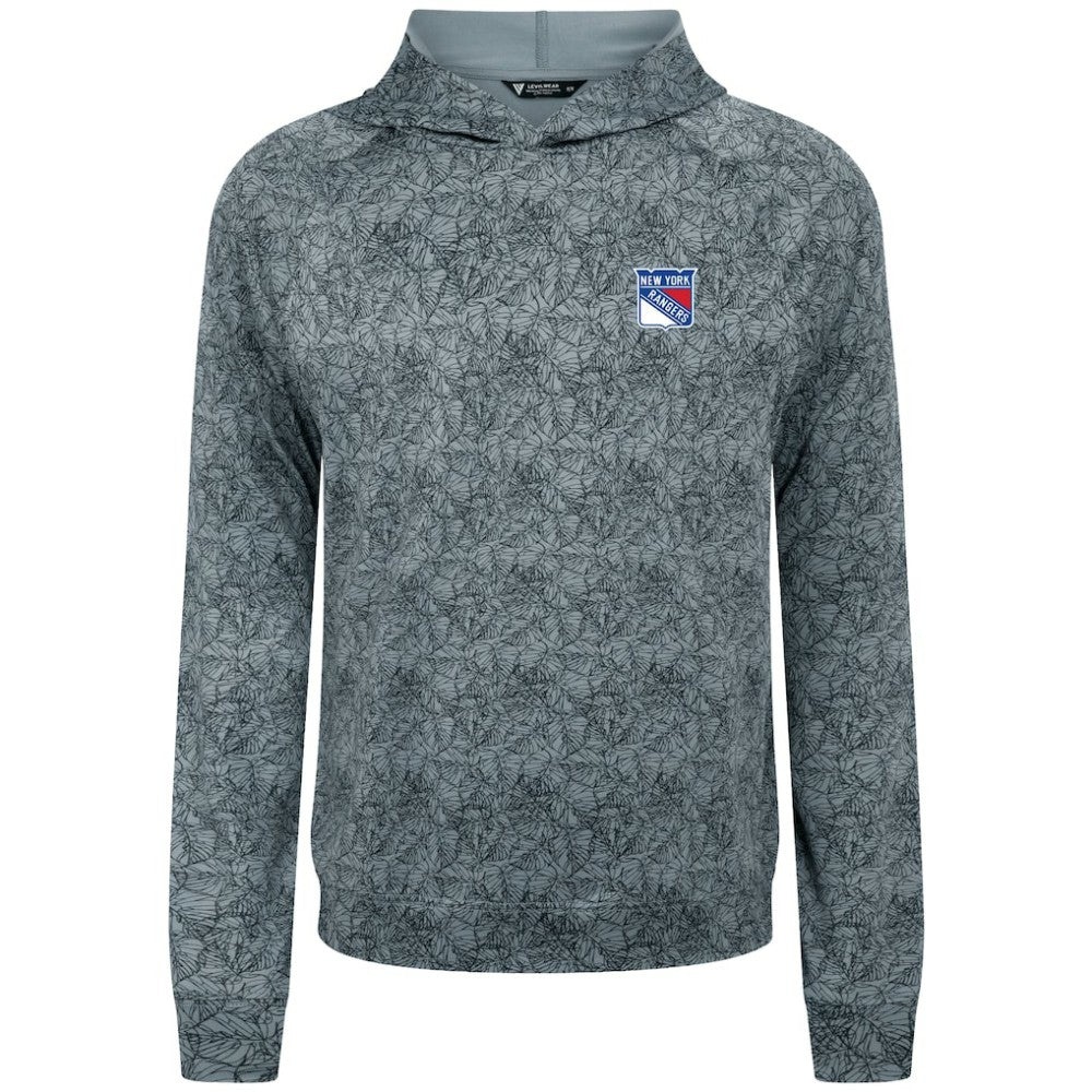 NHL New York Rangers Levelwear Albatross Raglan Pullover Hoodie - Gray