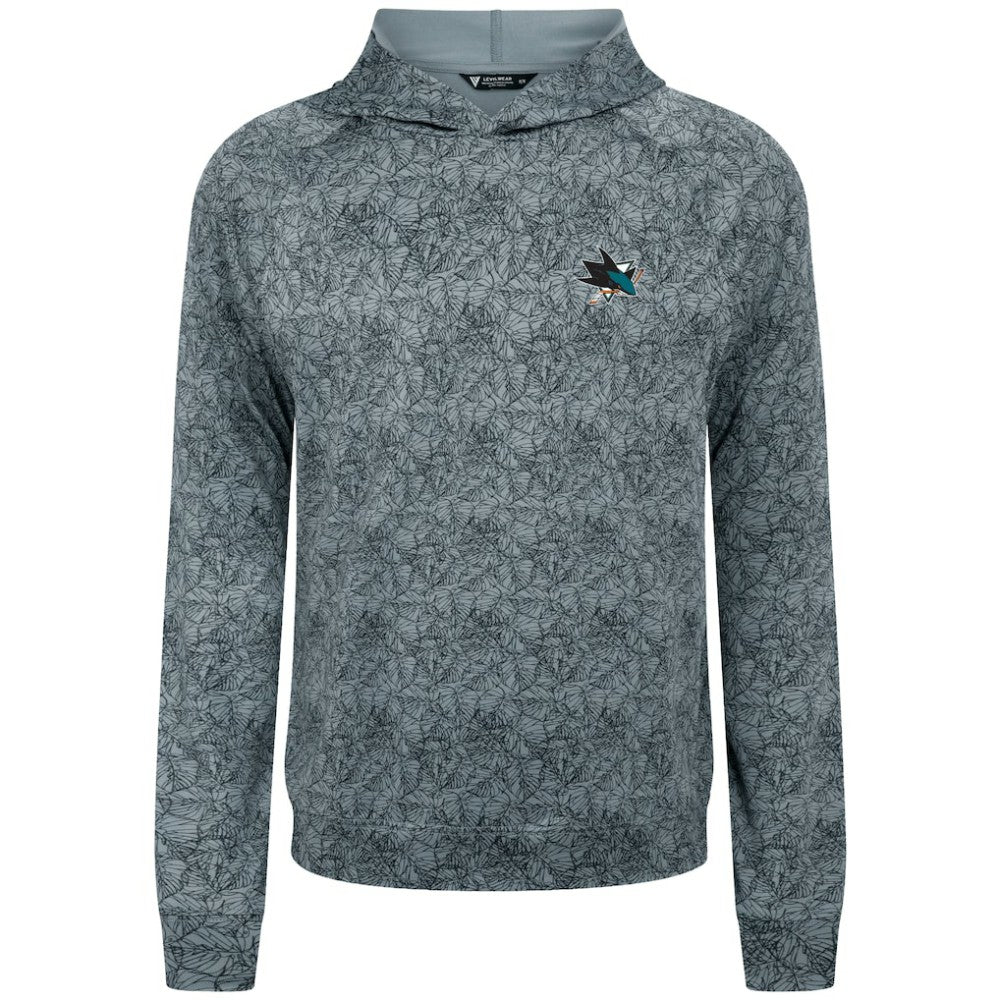 NHL San Jose Sharks Levelwear Albatross Raglan Pullover Hoodie - Gray