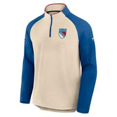 NHL New York Rangers Fanatics 2026 NHL Winter Classic Authentic Pro Quarter-Zip - Natural