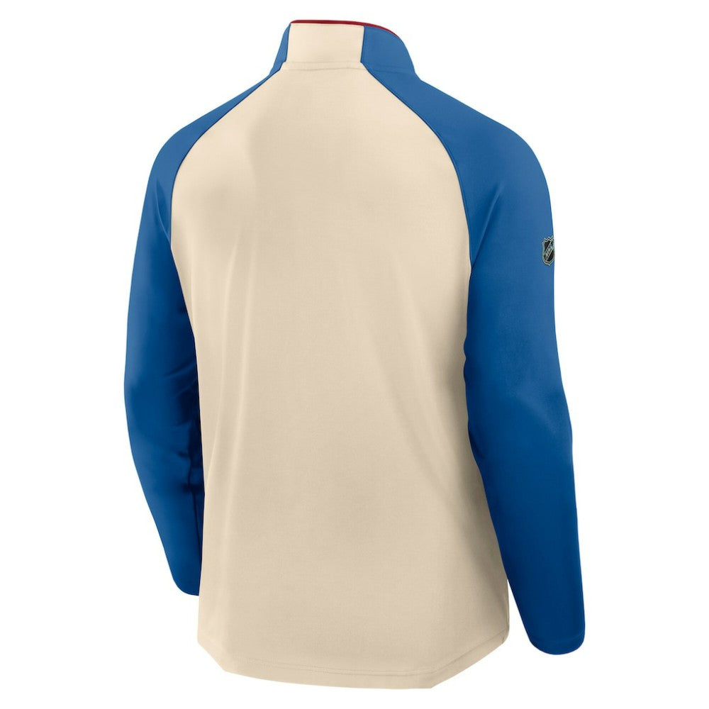 NHL New York Rangers Fanatics 2026 NHL Winter Classic Authentic Pro Quarter-Zip - Natural