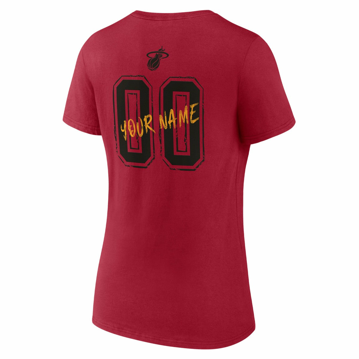Miami Heat Women's Hustle Custom V-Neck T-Shirt Red