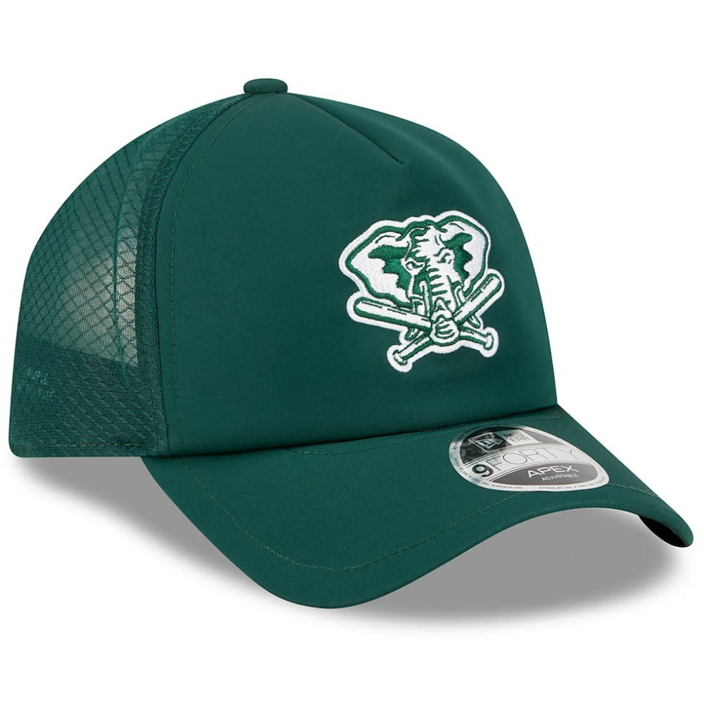 Athletics New Era 2026 Batting Practice Alternate Apex 9FORTY Adjustable Hat - Green Hats