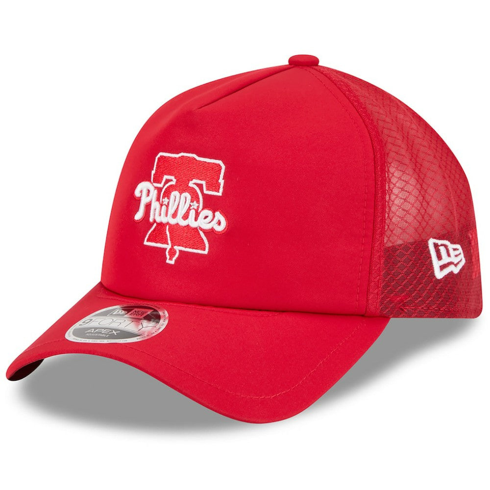 Philadelphia Phillies New Era 2026 Batting Practice Alternate Apex 9FORTY Adjustable Hat - Red Hats