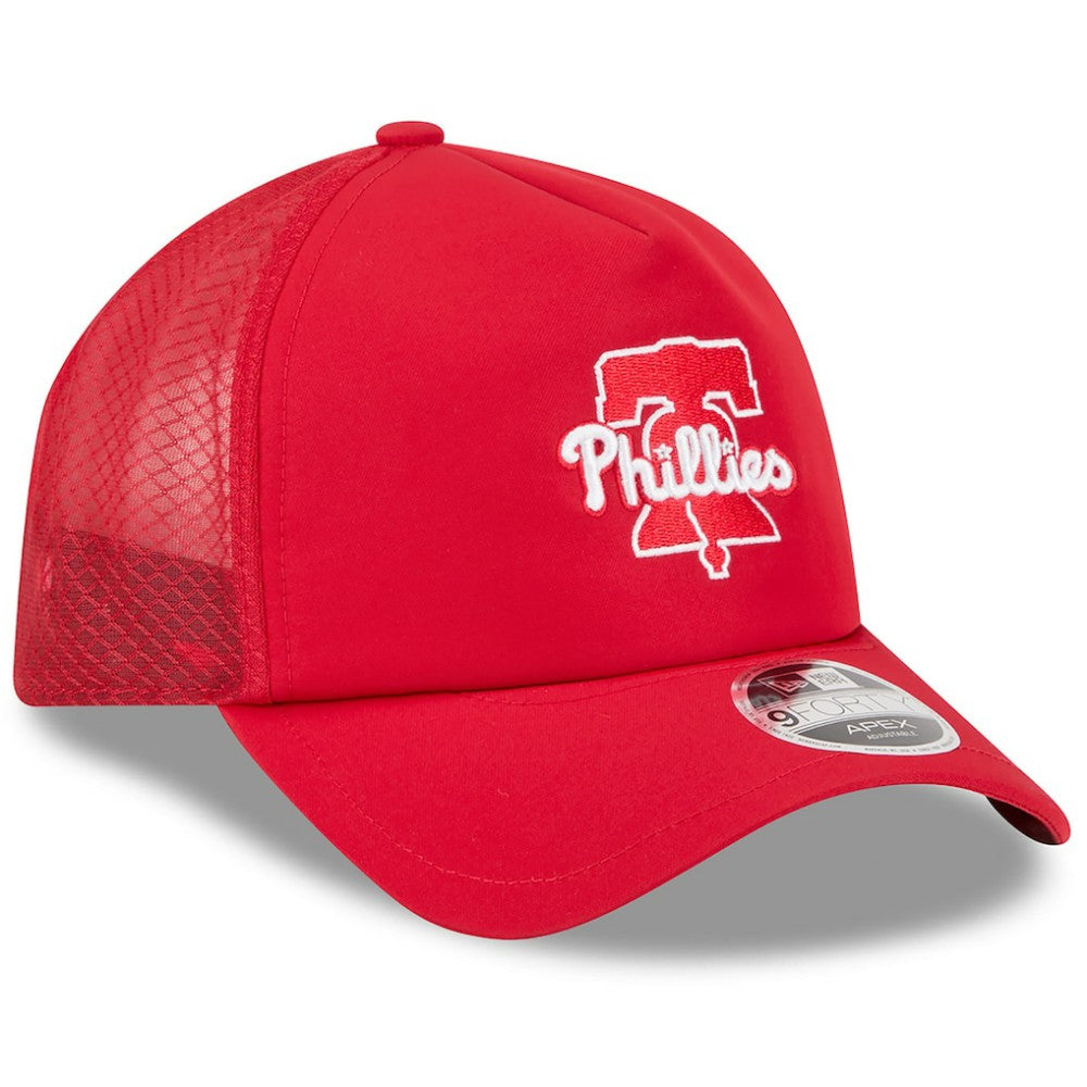 Philadelphia Phillies New Era 2026 Batting Practice Alternate Apex 9FORTY Adjustable Hat - Red Hats