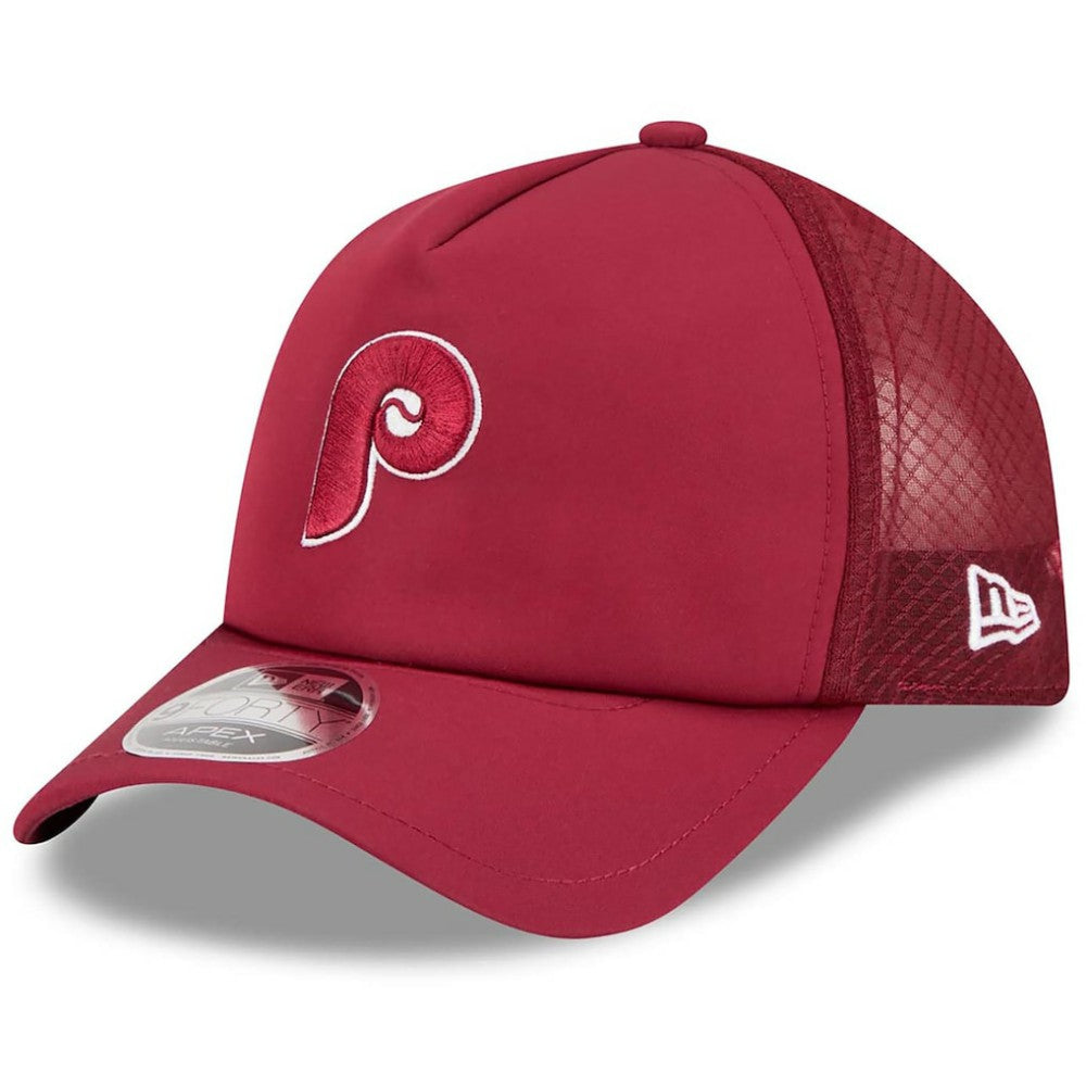 Philadelphia Phillies New Era 2026 Batting Practice Alternate Apex 9FORTY Adjustable Hat - Maroon Hats