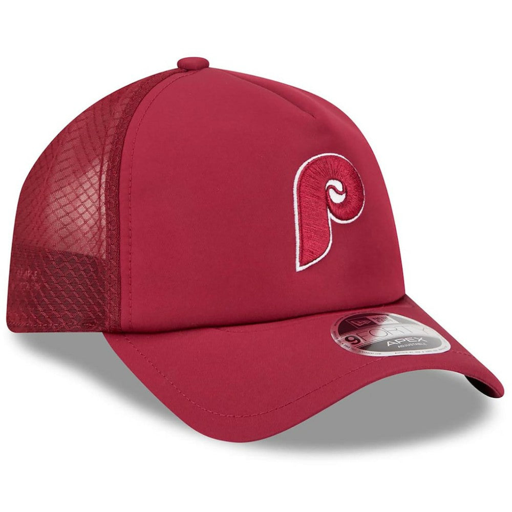 Philadelphia Phillies New Era 2026 Batting Practice Alternate Apex 9FORTY Adjustable Hat - Maroon Hats