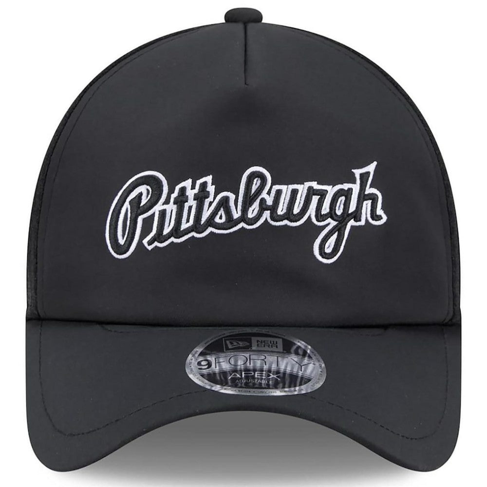 Pittsburgh Pirates New Era 2026 Batting Practice Alternate Apex 9FORTY Adjustable Hat - Black Hats