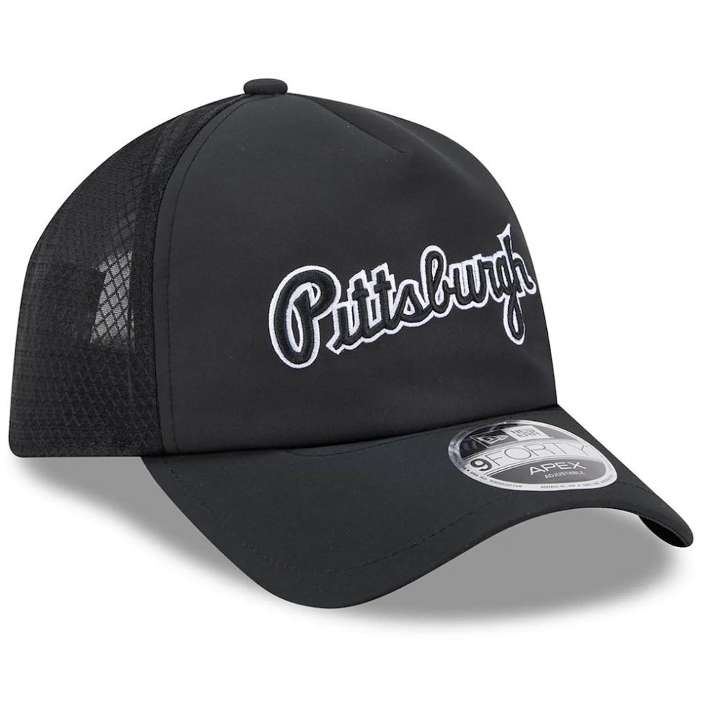Pittsburgh Pirates New Era 2026 Batting Practice Alternate Apex 9FORTY Adjustable Hat - Black Hats