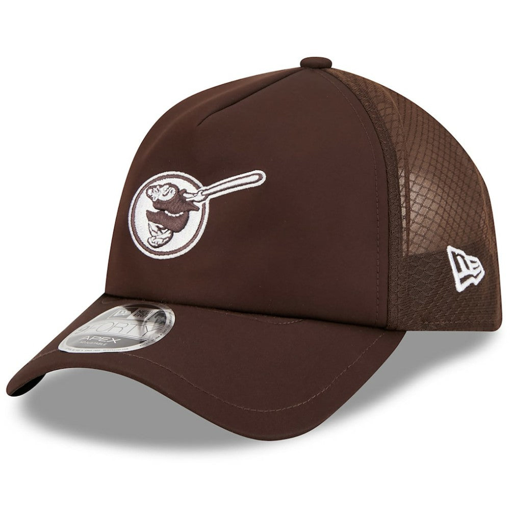 San Diego Padres New Era 2026 Batting Practice Alternate Apex 9FORTY Adjustable Hat - Brown Hats