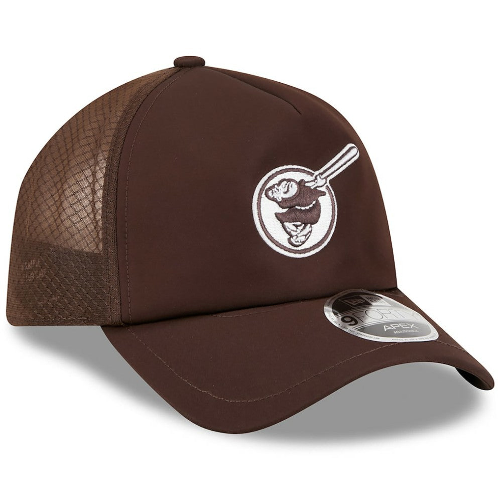 San Diego Padres New Era 2026 Batting Practice Alternate Apex 9FORTY Adjustable Hat - Brown Hats