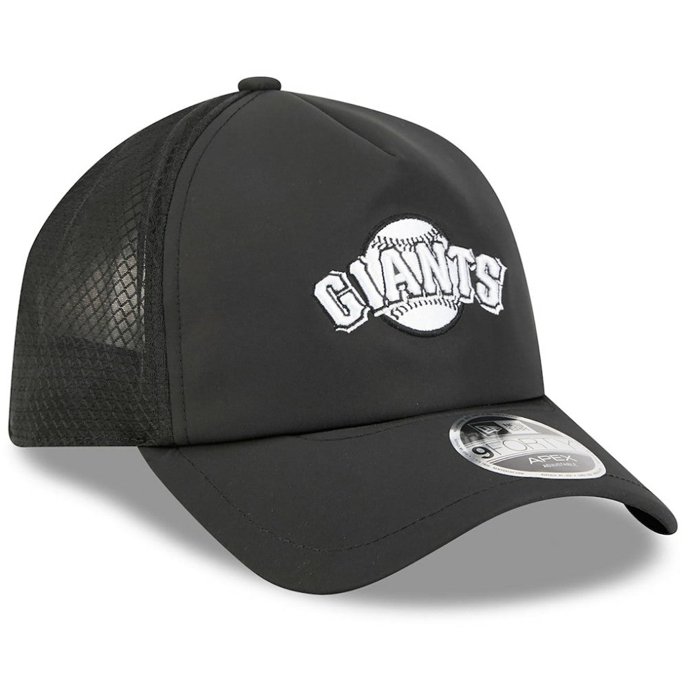 San Francisco Giants New Era 2026 Batting Practice Alternate Apex 9FORTY Adjustable Hat - Black Hats