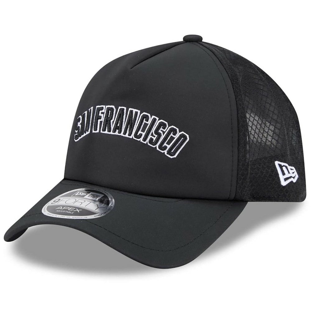 San Francisco Giants New Era 2026 Batting Practice Alternate Apex 9FORTY Adjustable Hat - Black Hats