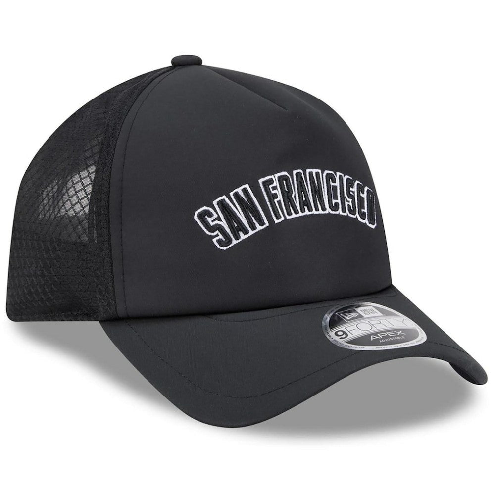 San Francisco Giants New Era 2026 Batting Practice Alternate Apex 9FORTY Adjustable Hat - Black Hats