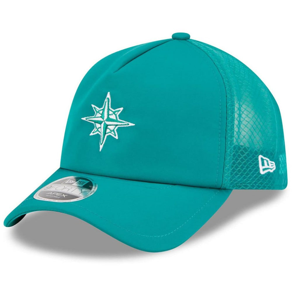 Seattle Mariners New Era 2026 Batting Practice Alternate Apex 9FORTY Adjustable Hat - Teal Hats