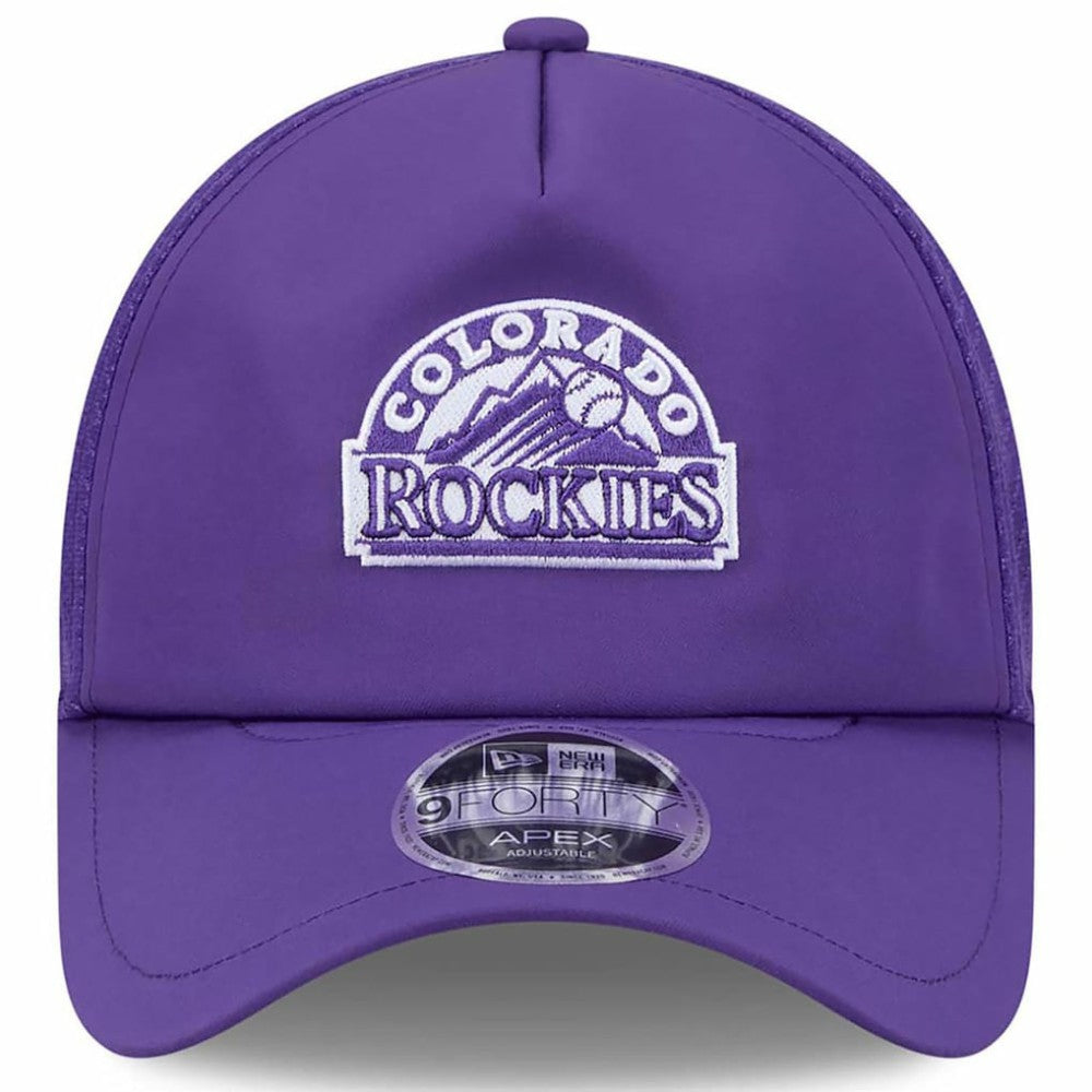 Colorado Rockies New Era 2026 Batting Practice Alternate Apex 9FORTY Adjustable Hat - Purple Hats