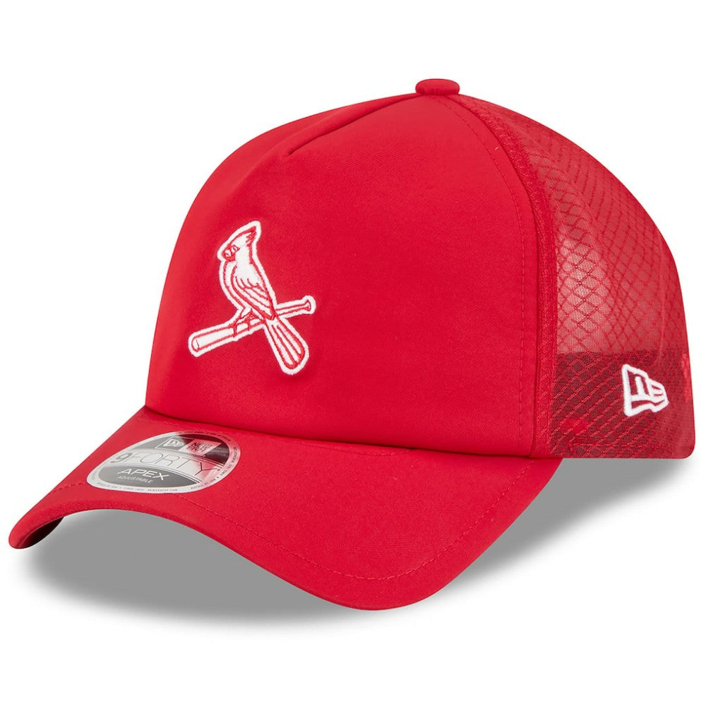 St. Louis Cardinals New Era 2026 Batting Practice Alternate Apex 9FORTY Adjustable Hat - Red Hats