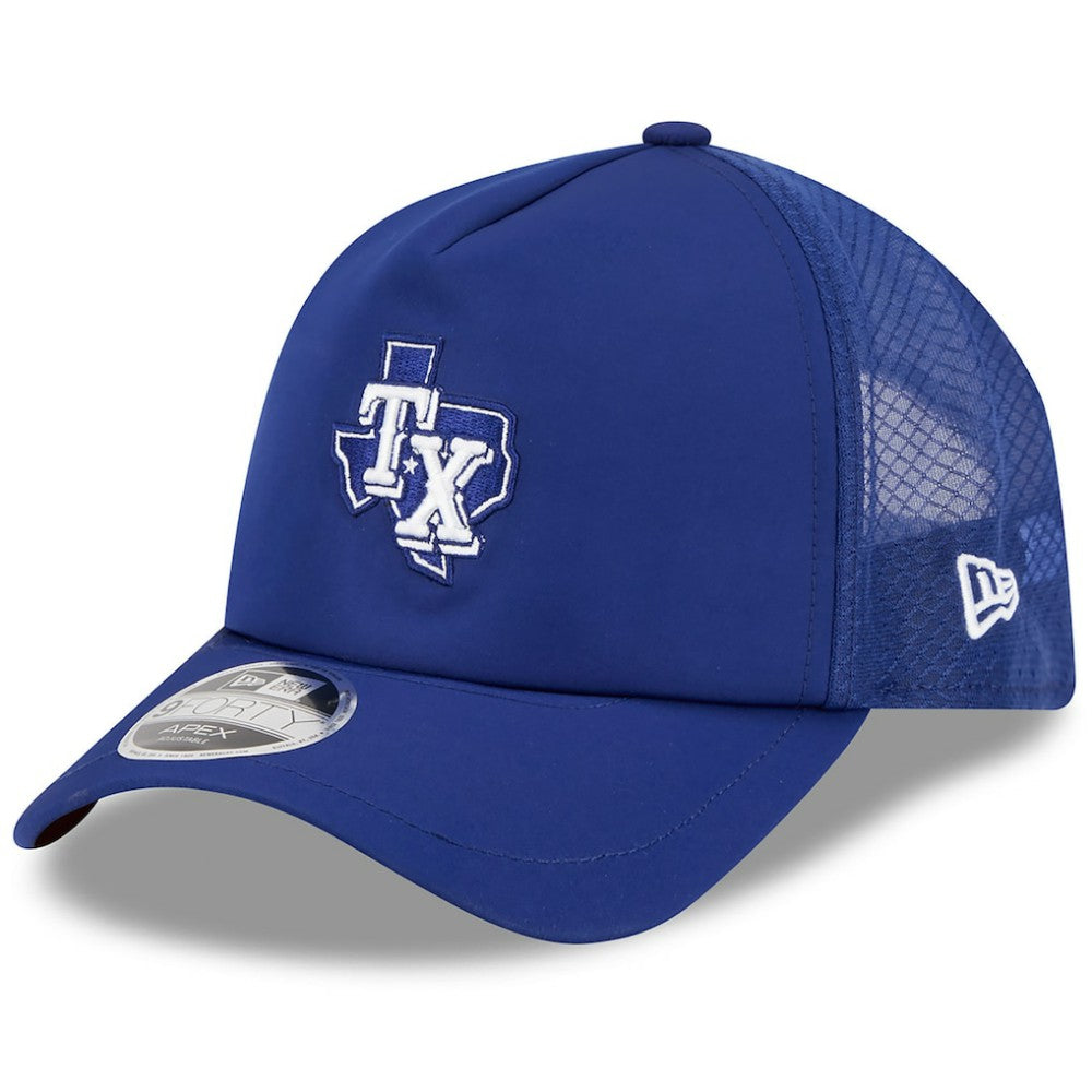 Texas Rangers New Era 2026 Batting Practice Alternate Apex 9FORTY Adjustable Hat - Royal Hats