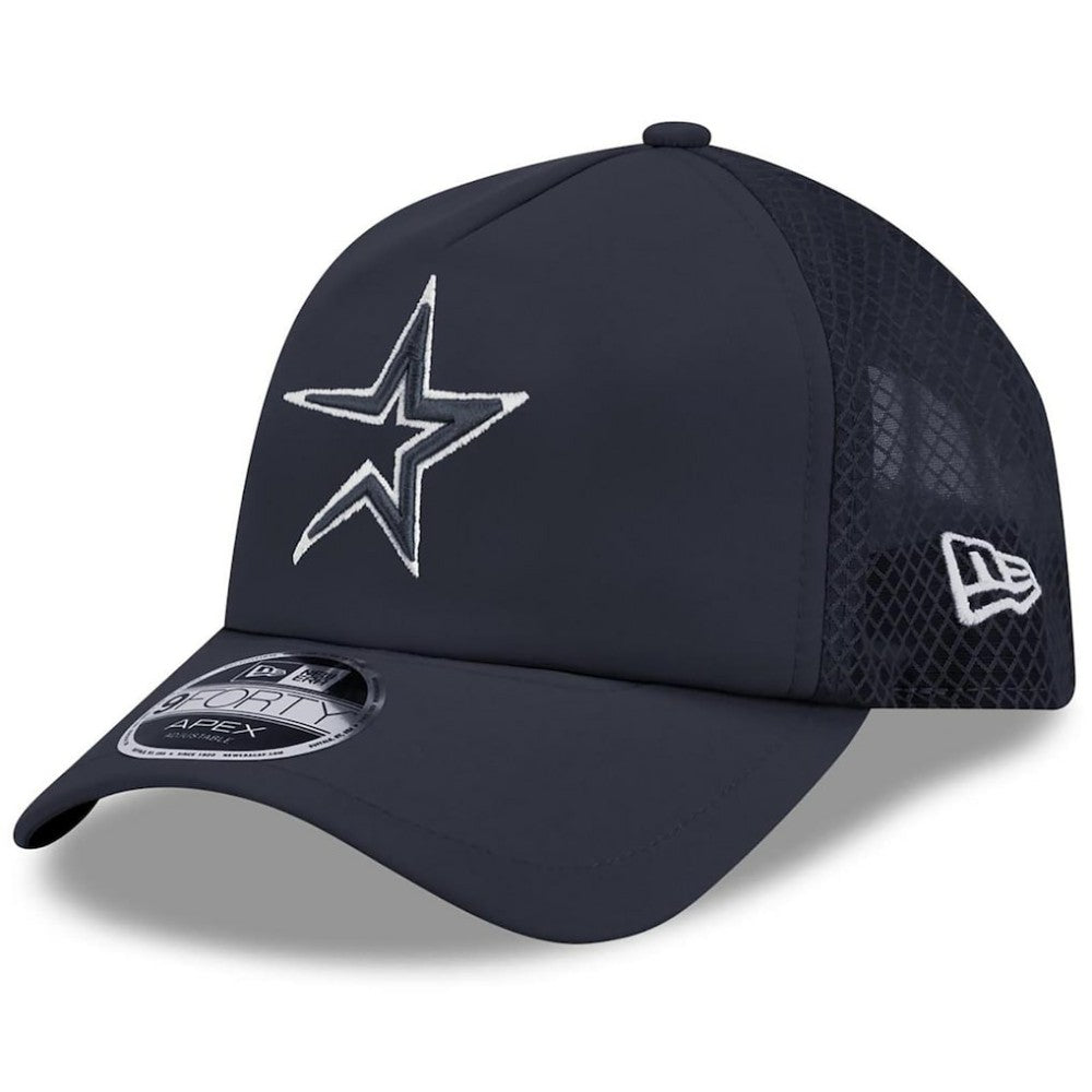 Houston Astros New Era 2026 Batting Practice Alternate Apex 9FORTY Adjustable Hat - Navy Hats