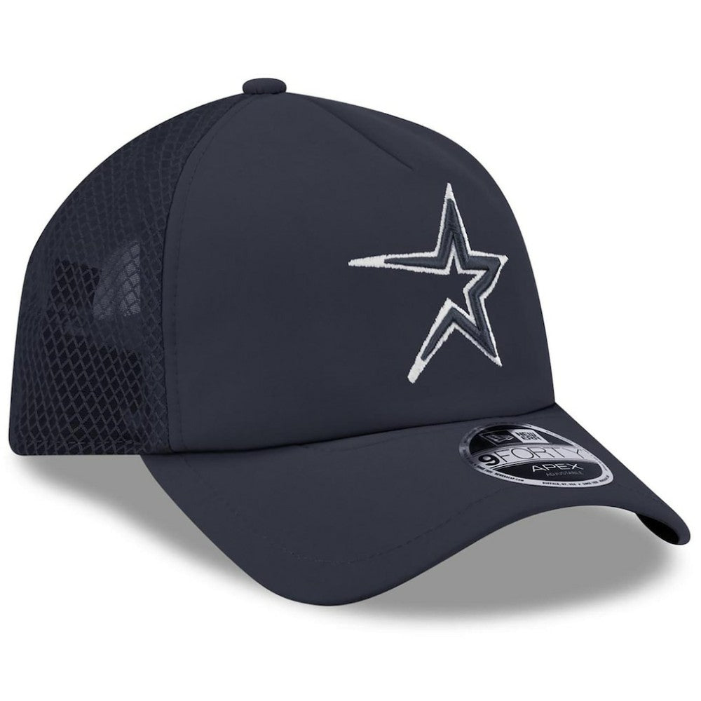Houston Astros New Era 2026 Batting Practice Alternate Apex 9FORTY Adjustable Hat - Navy Hats