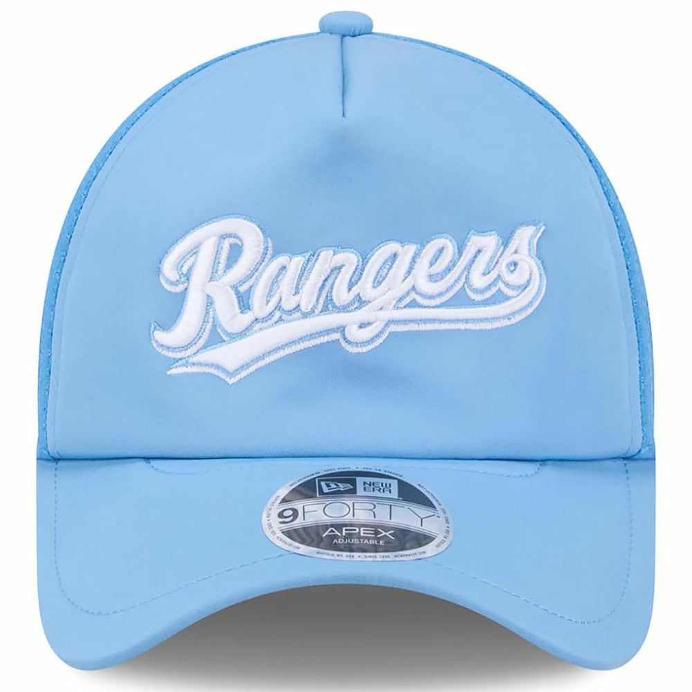 Texas Rangers New Era 2026 Batting Practice Alternate Apex 9FORTY Adjustable Hat - Light Blue Hats