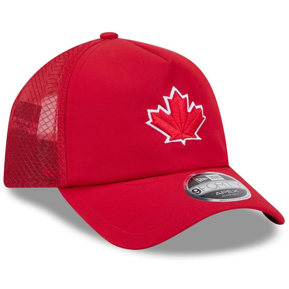 Toronto Blue Jays New Era 2026 Batting Practice Alternate Apex 9FORTY Adjustable Hat - Red Hats