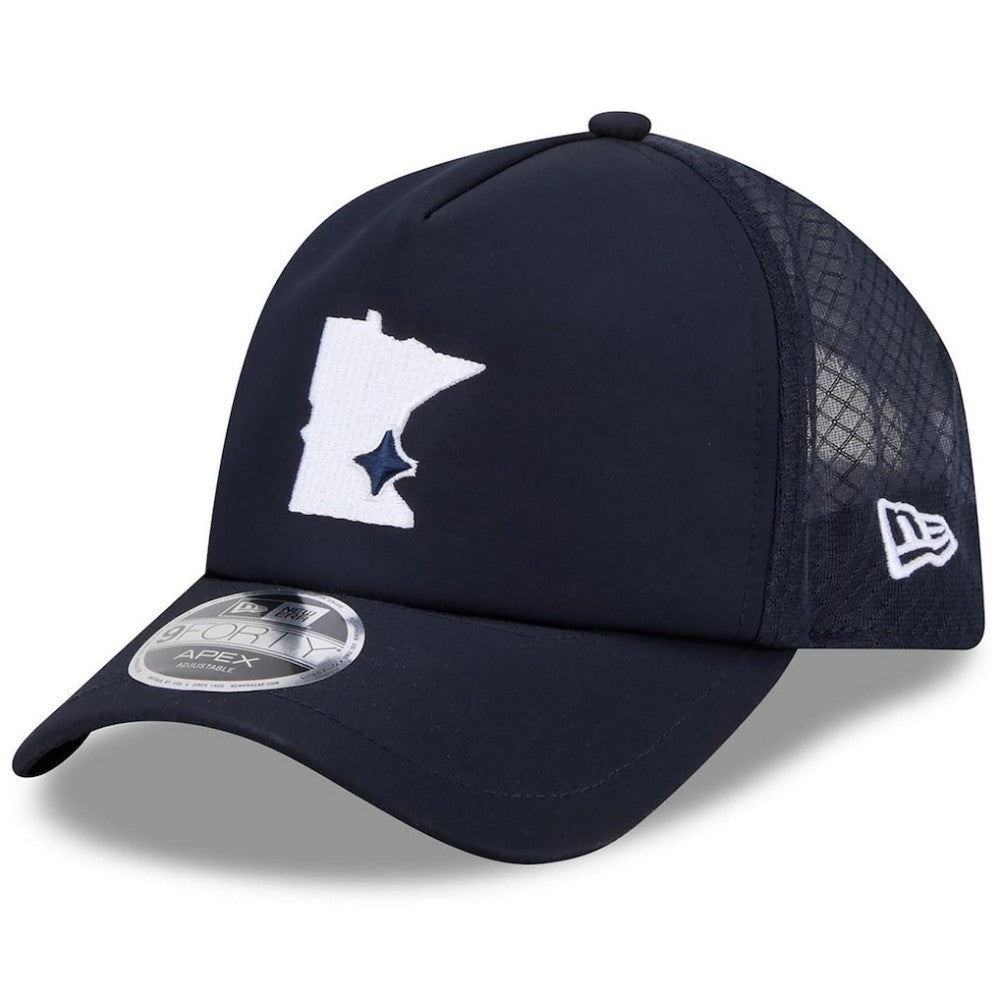 Minnesota Twins New Era 2026 Batting Practice Alternate Apex 9FORTY Adjustable Hat - Navy Hats